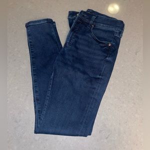 Express dark wash skinny mid rise jeans size 2